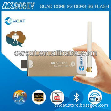 2014 HOT Selling Eweat MK903IV RK3188 Quad Core Android 4.4.2 kitkat MINI PC With WIFI Display full 1080P XBMC Player